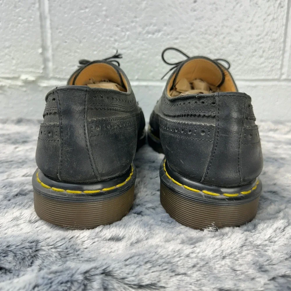 Dr. Martens 3989 Wingtip Brogues Black Leather Made in England Mens UK 12 US 13
